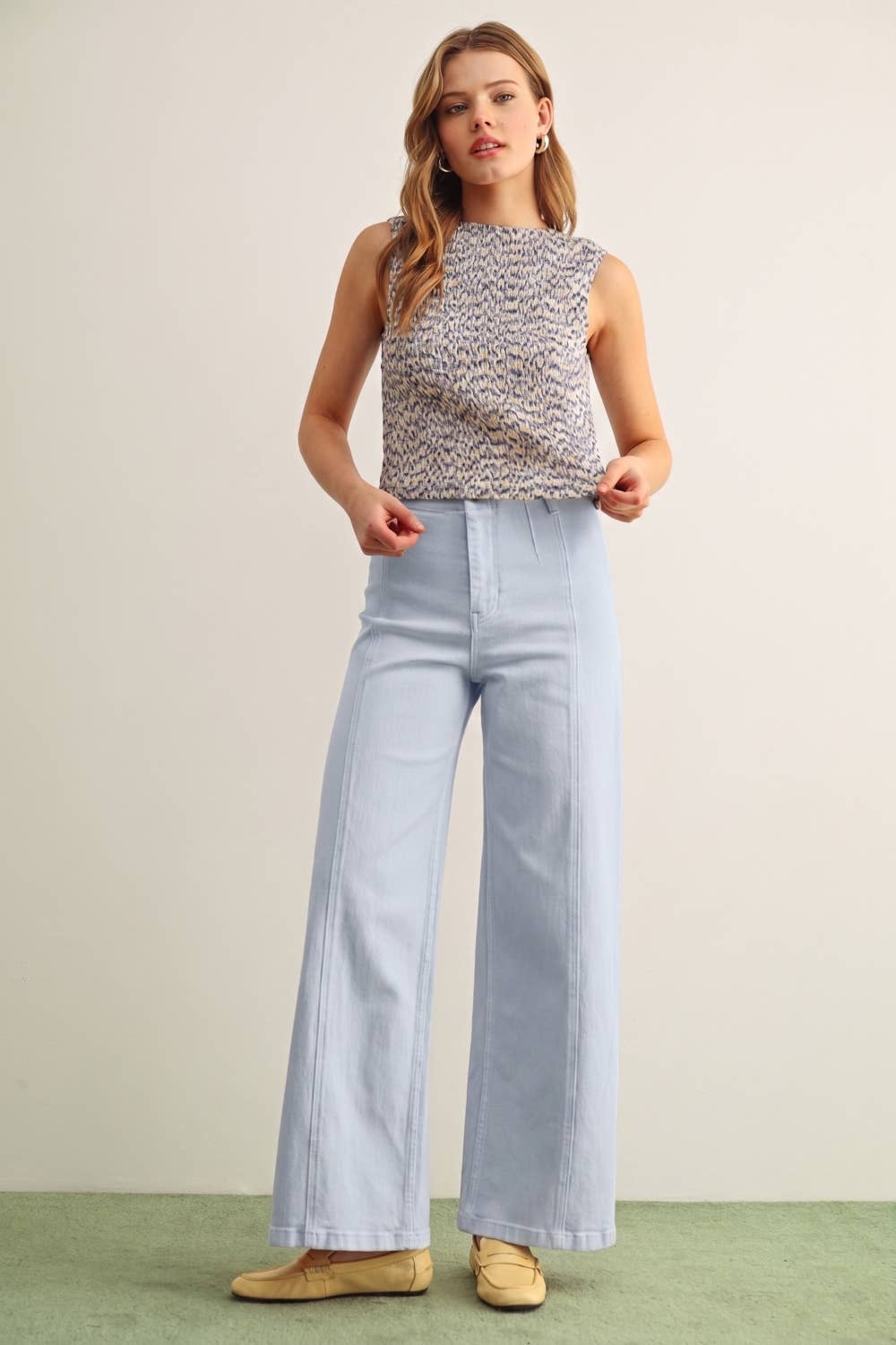 P6982   WASHED COLOR STRETCH PANTS