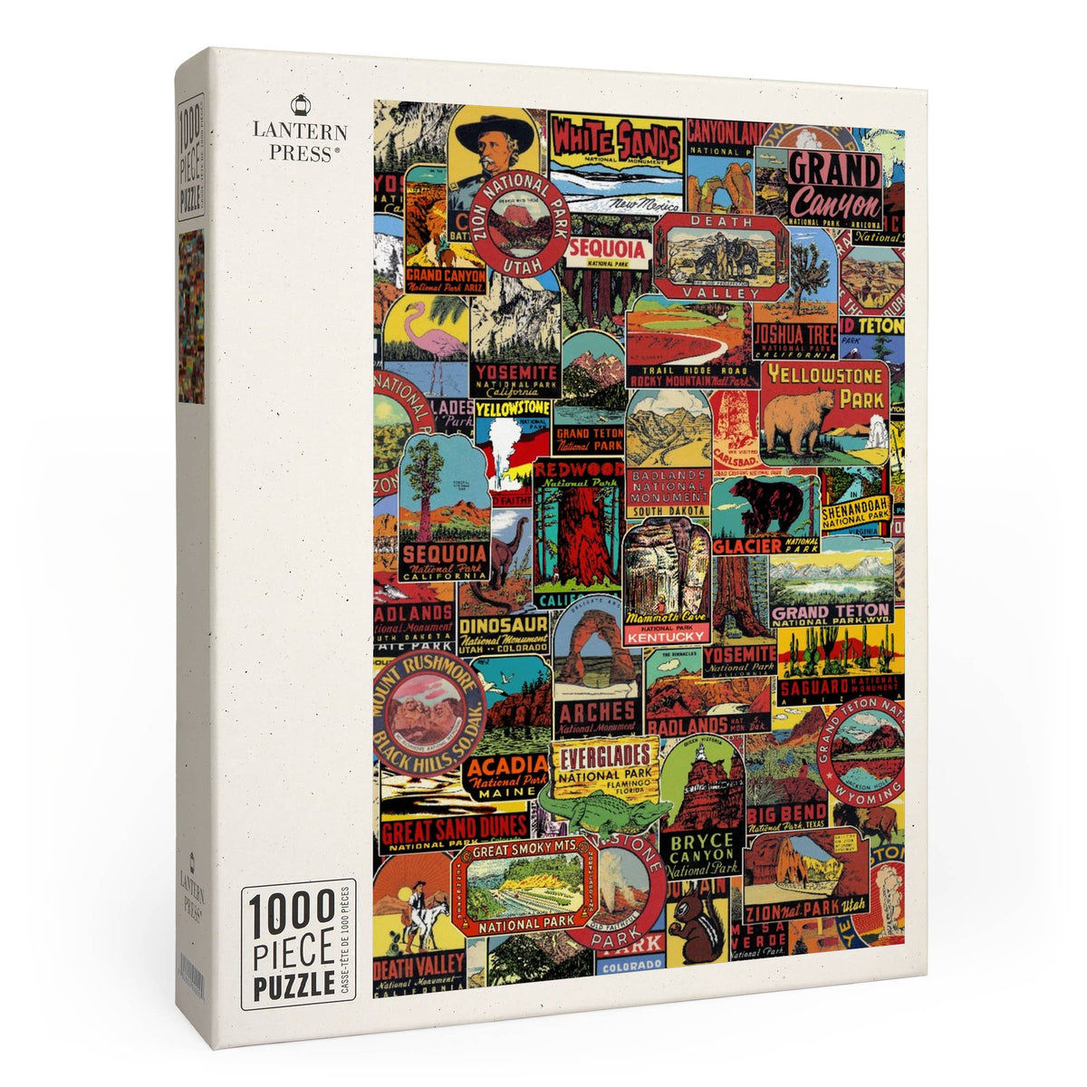 1000 PIECE PUZZLE Vintage Park Sticker Collage