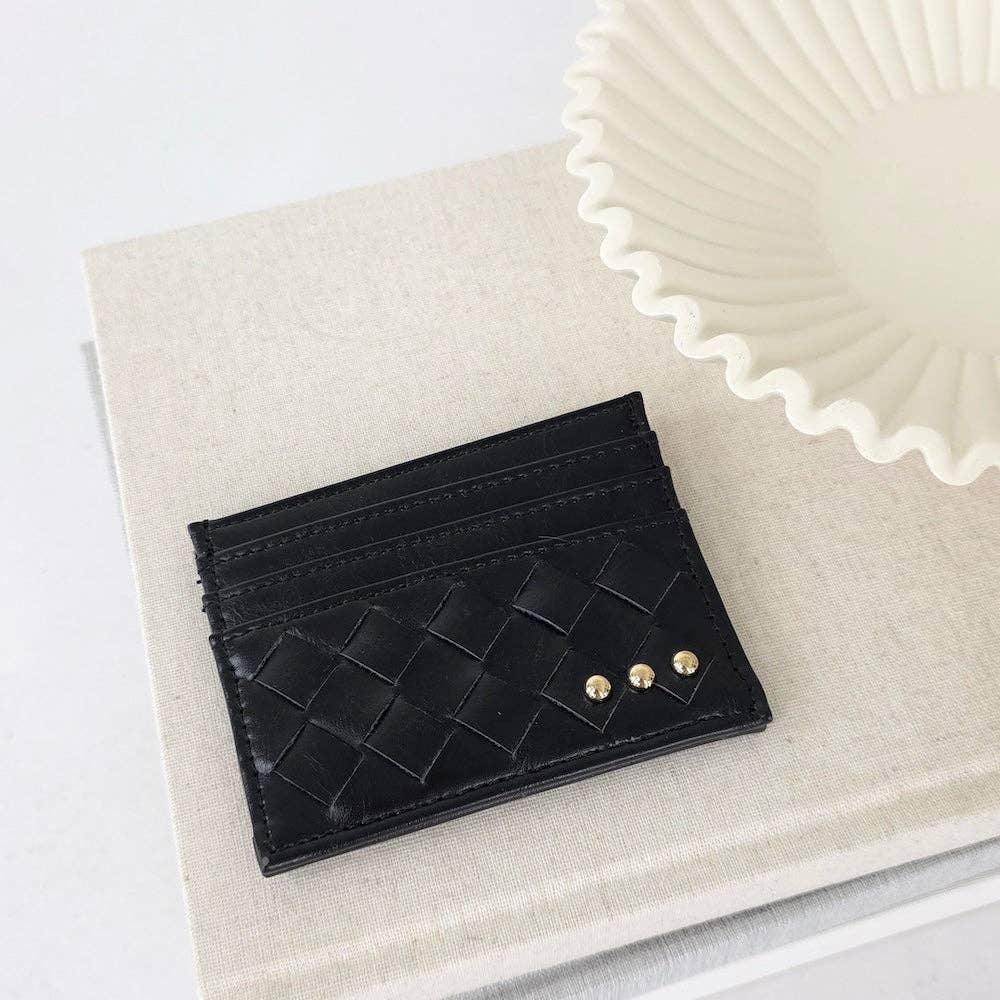 Mariah Woven Small Card Holder Wallet