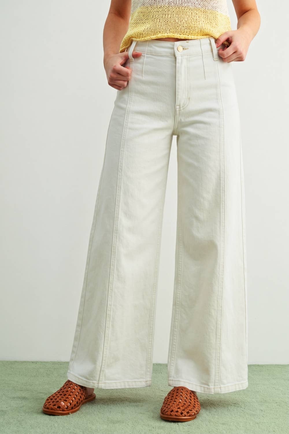 P6982   WASHED COLOR STRETCH PANTS