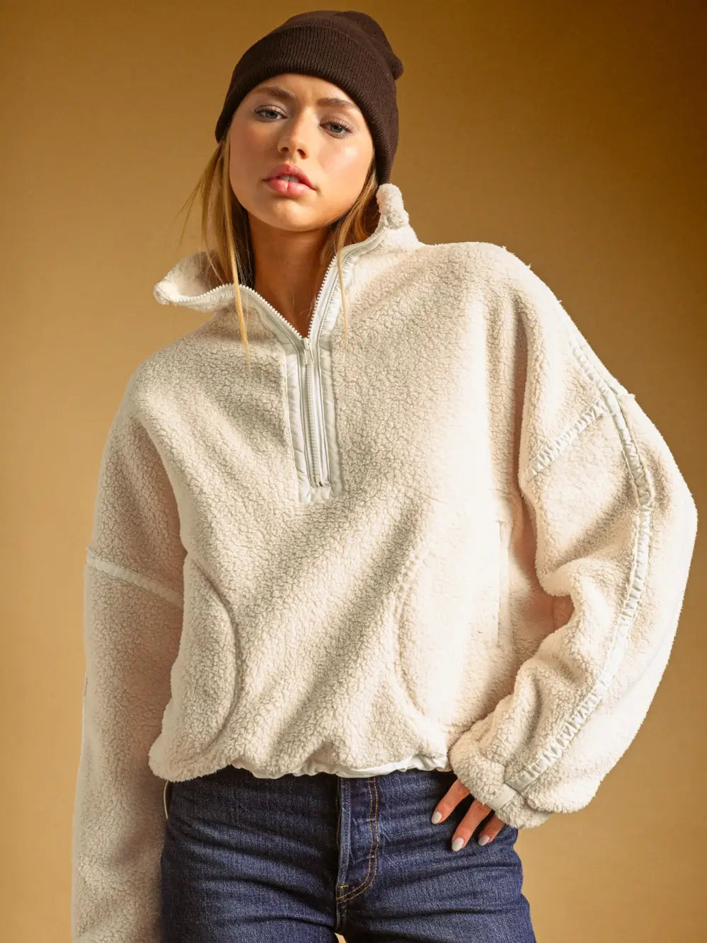 Cozy Does It Sherpa Pullover
