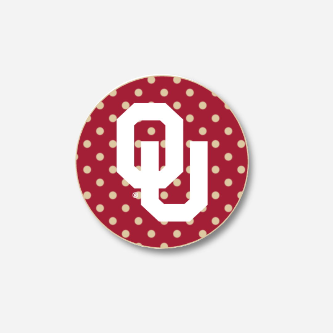 University of Oklahoma Polka Dot Gameday Button