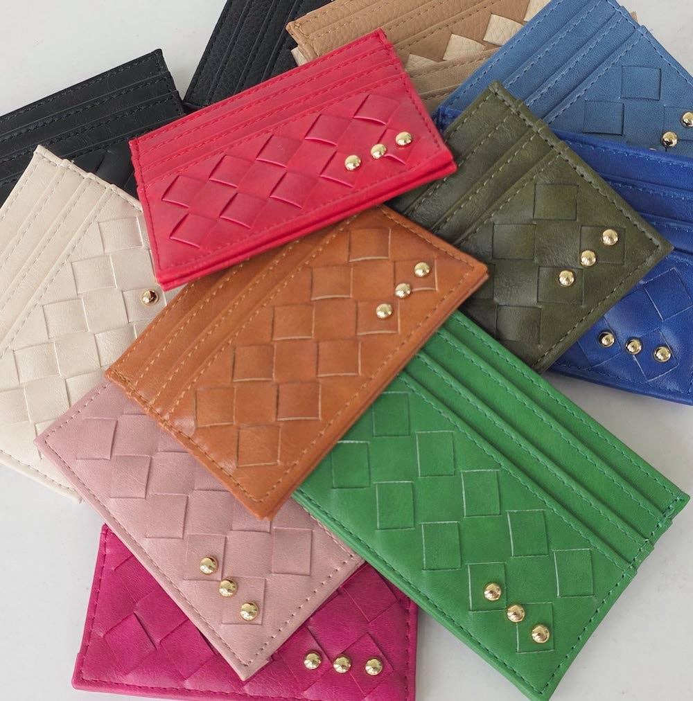Mariah Woven Small Card Holder Wallet