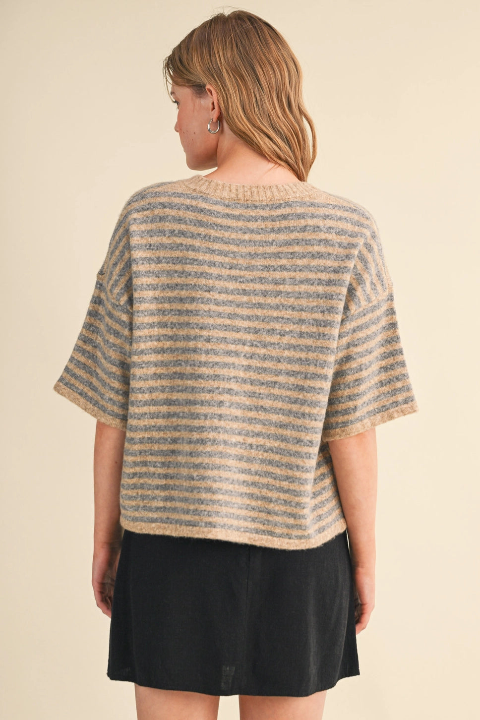 Ardyn Striped Short Sleeve Sweater