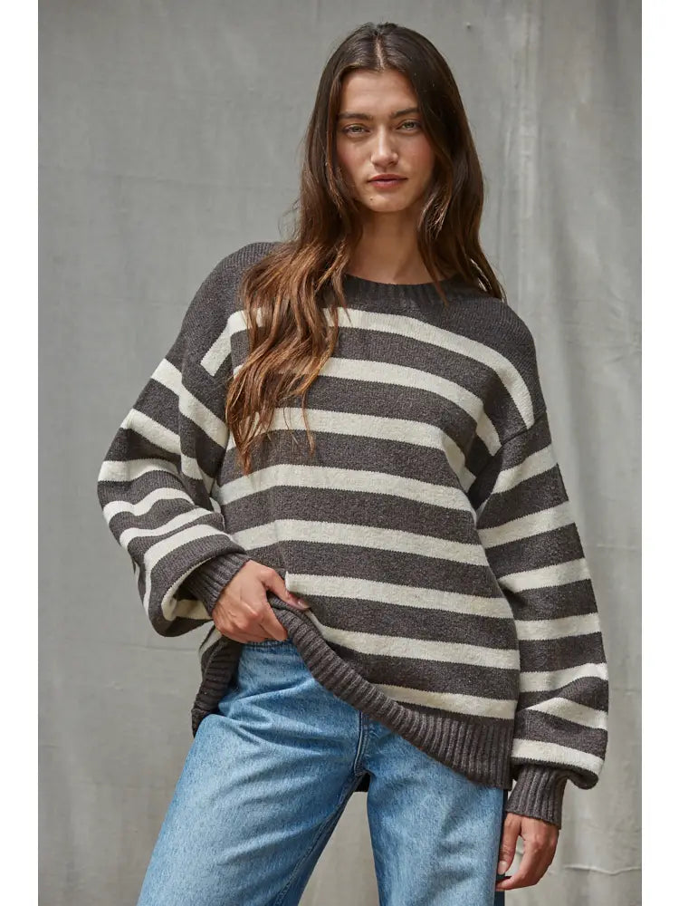 Yaya Oversized Stripe Sweater
