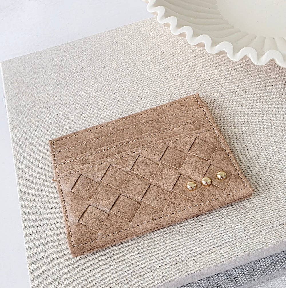 Mariah Woven Small Card Holder Wallet