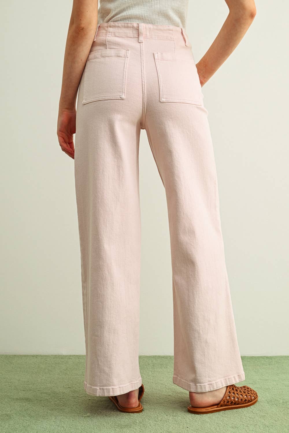 P6982   WASHED COLOR STRETCH PANTS
