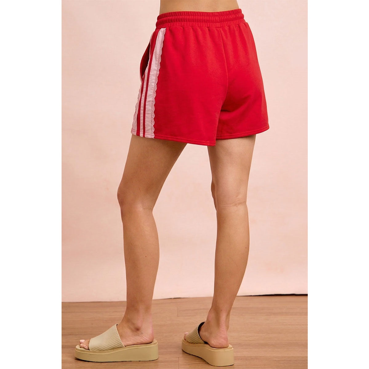 French Terry Side Lace Shorts