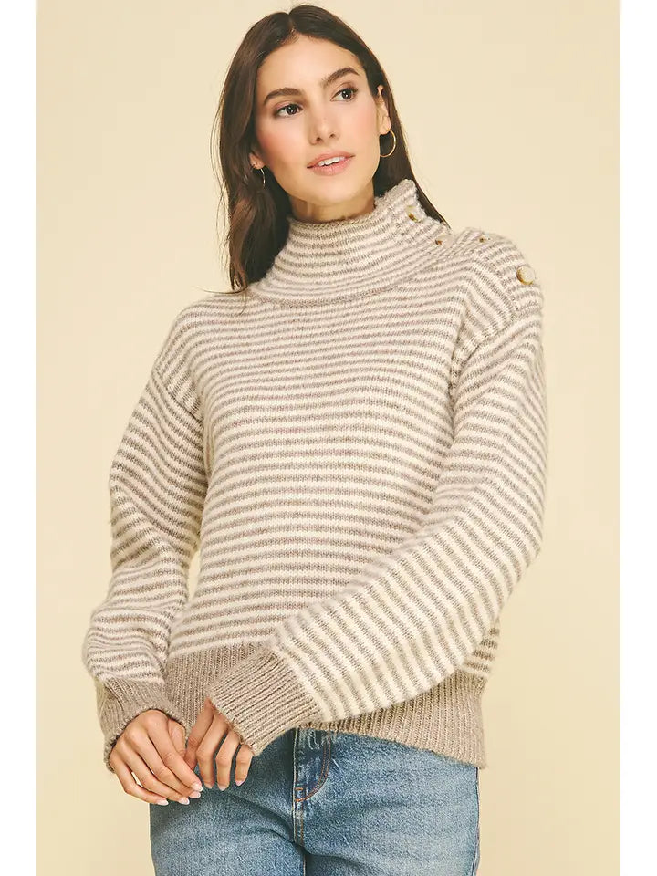 Button Line Sweater