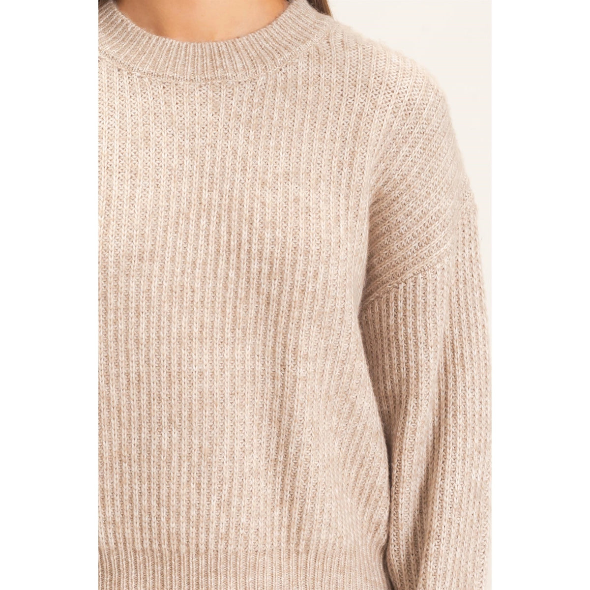Jane Ribbed Crew Neck Sweater