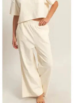 Wide Leg Elastic Waist Pants