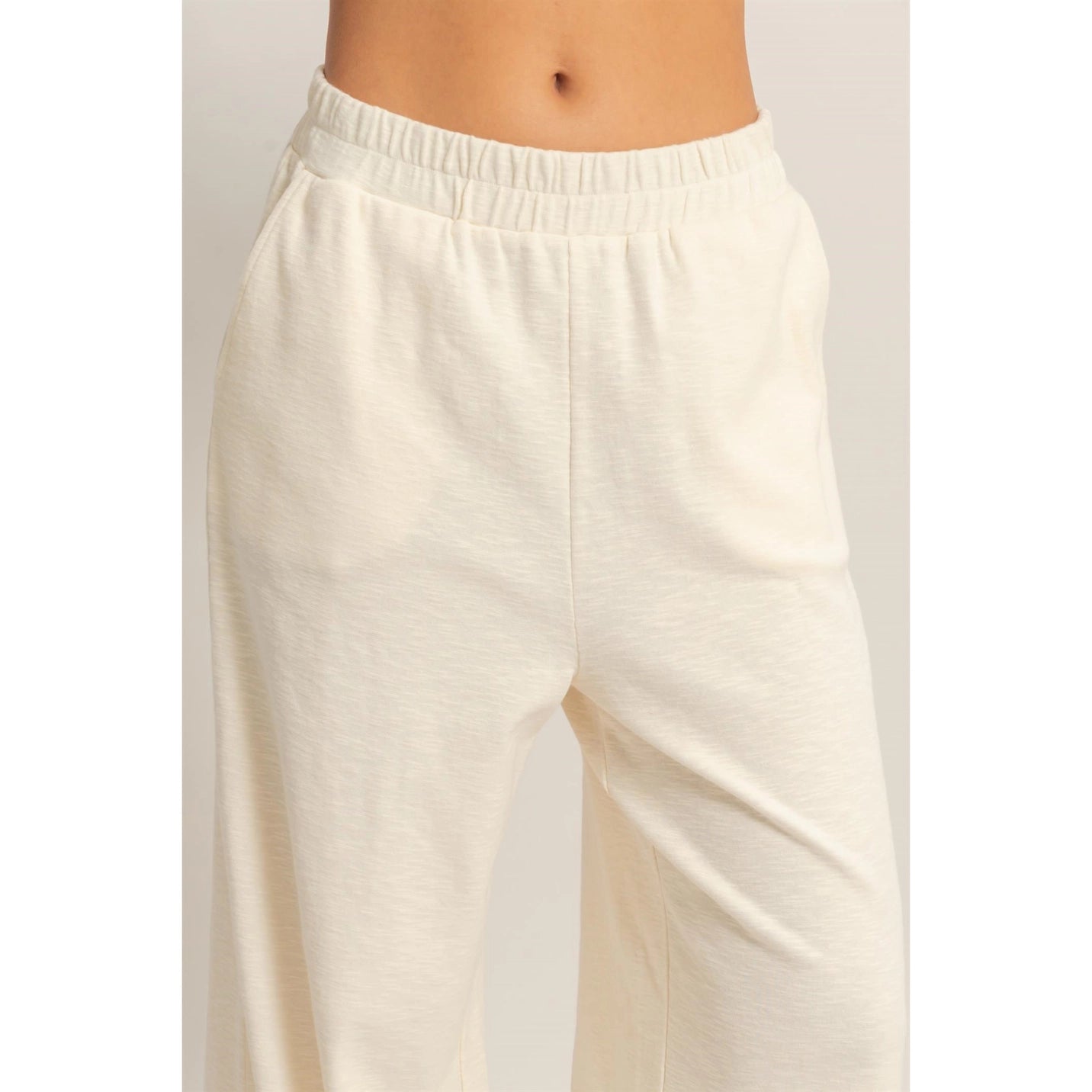 Wide Leg Elastic Waist Pants