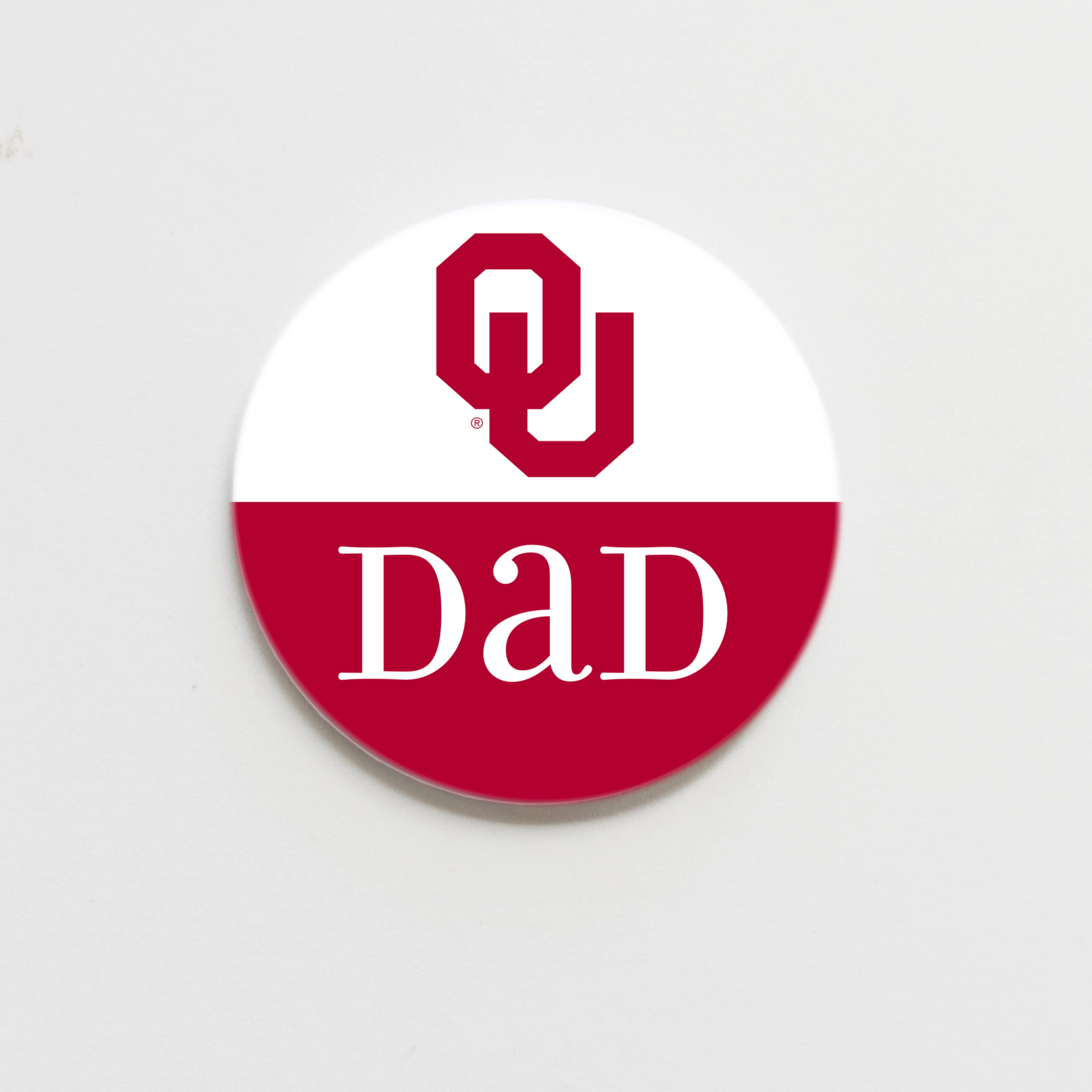 University of Oklahoma Dad Button  - 2.25 inch