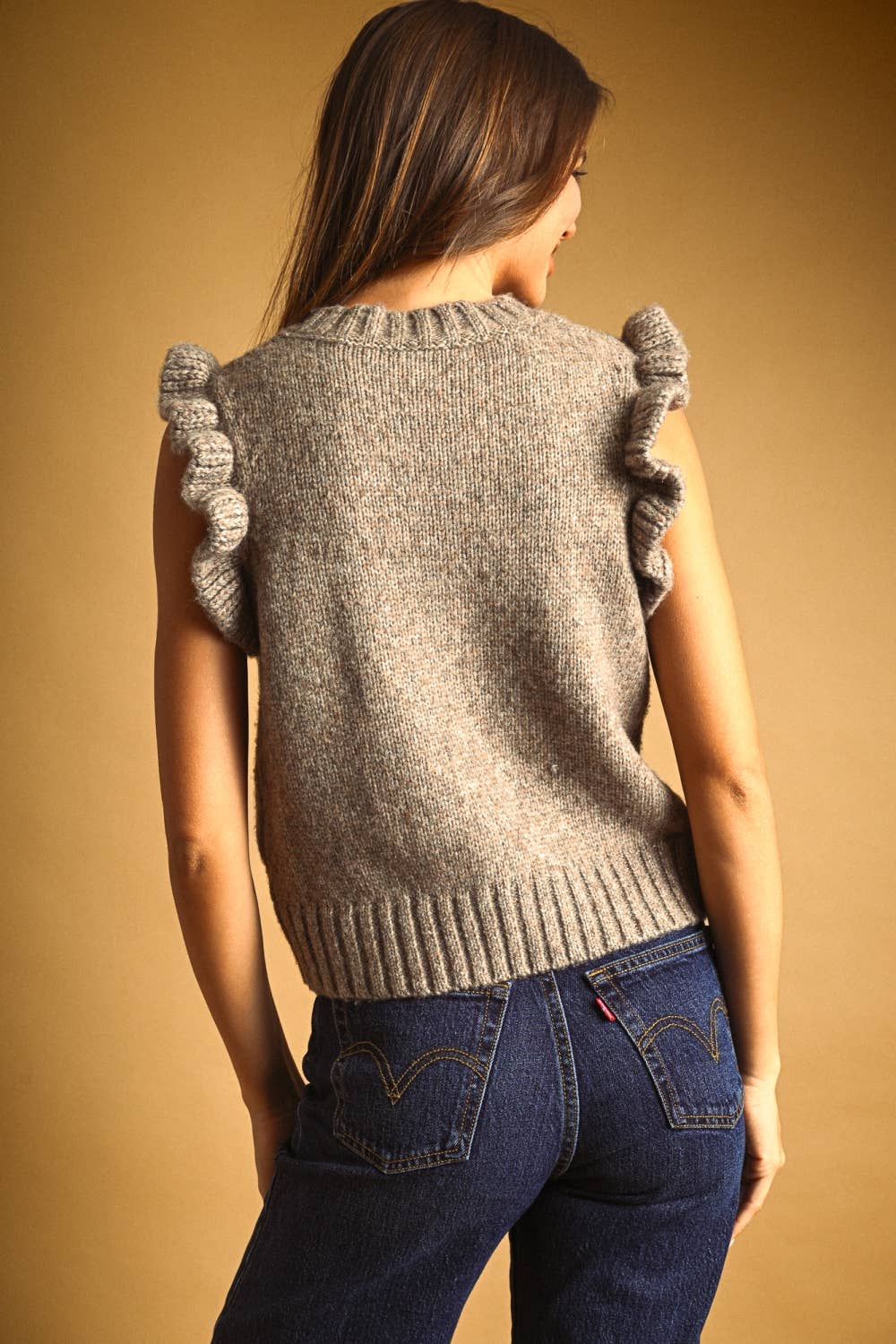 Lila Ruffle Sleeve Sweater