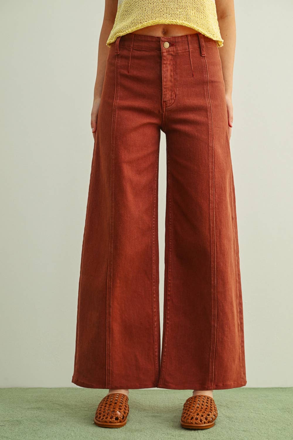 P6982   WASHED COLOR STRETCH PANTS