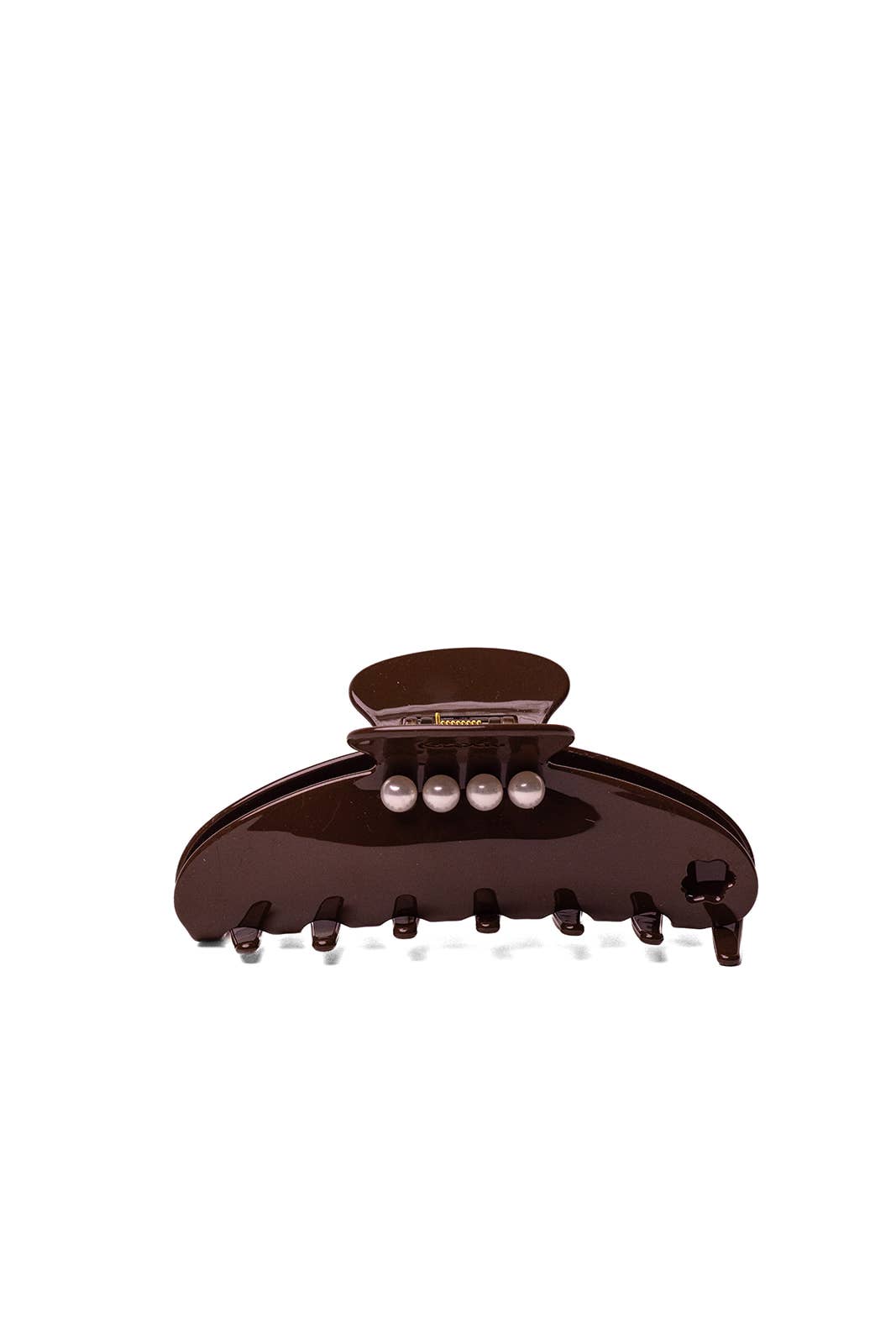CHOCOLATE BROWN WITH PEARL ACETATE CLAW