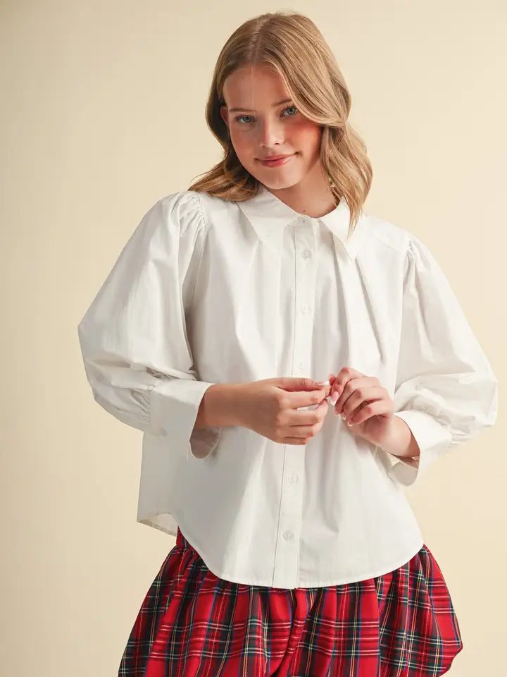 Puff Piece Button Down