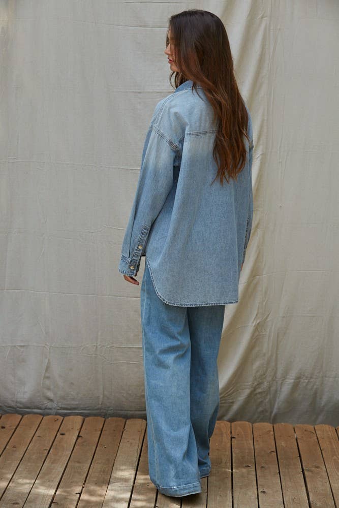 Essential Chambray Button-Down Shirt