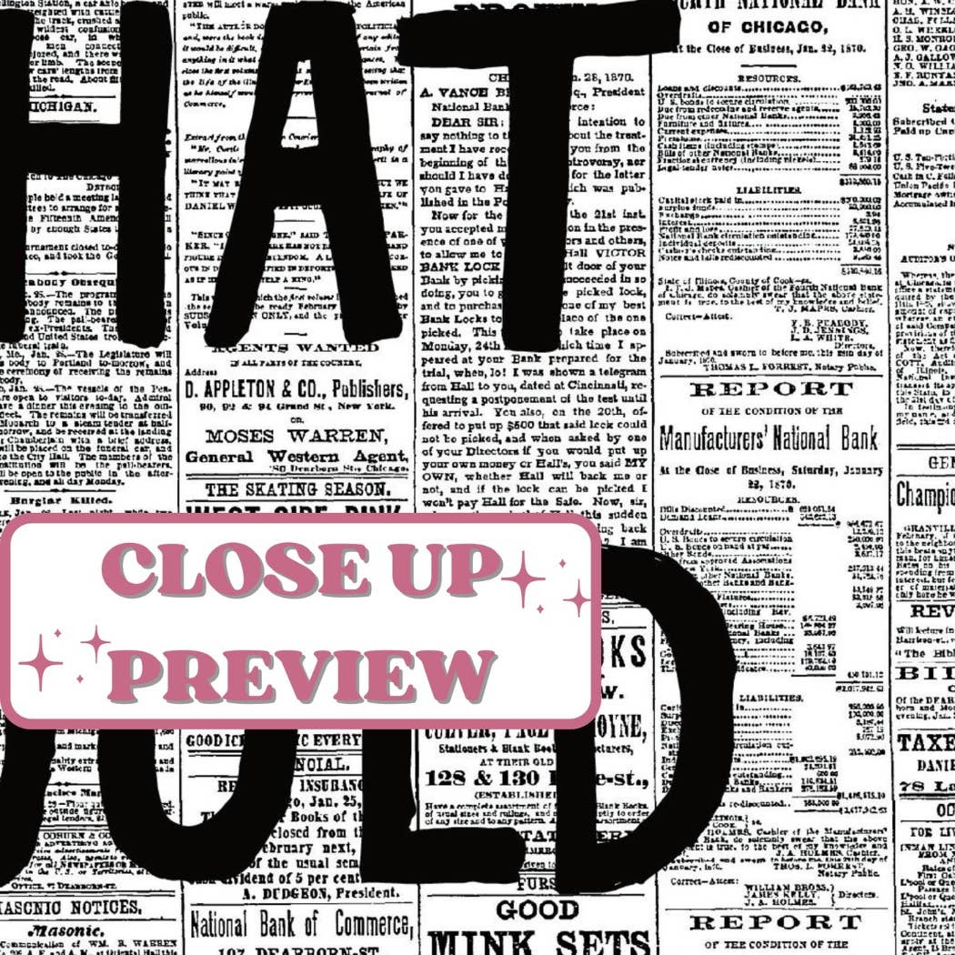 What's The Best That Could Happen Retro Newspaper Print