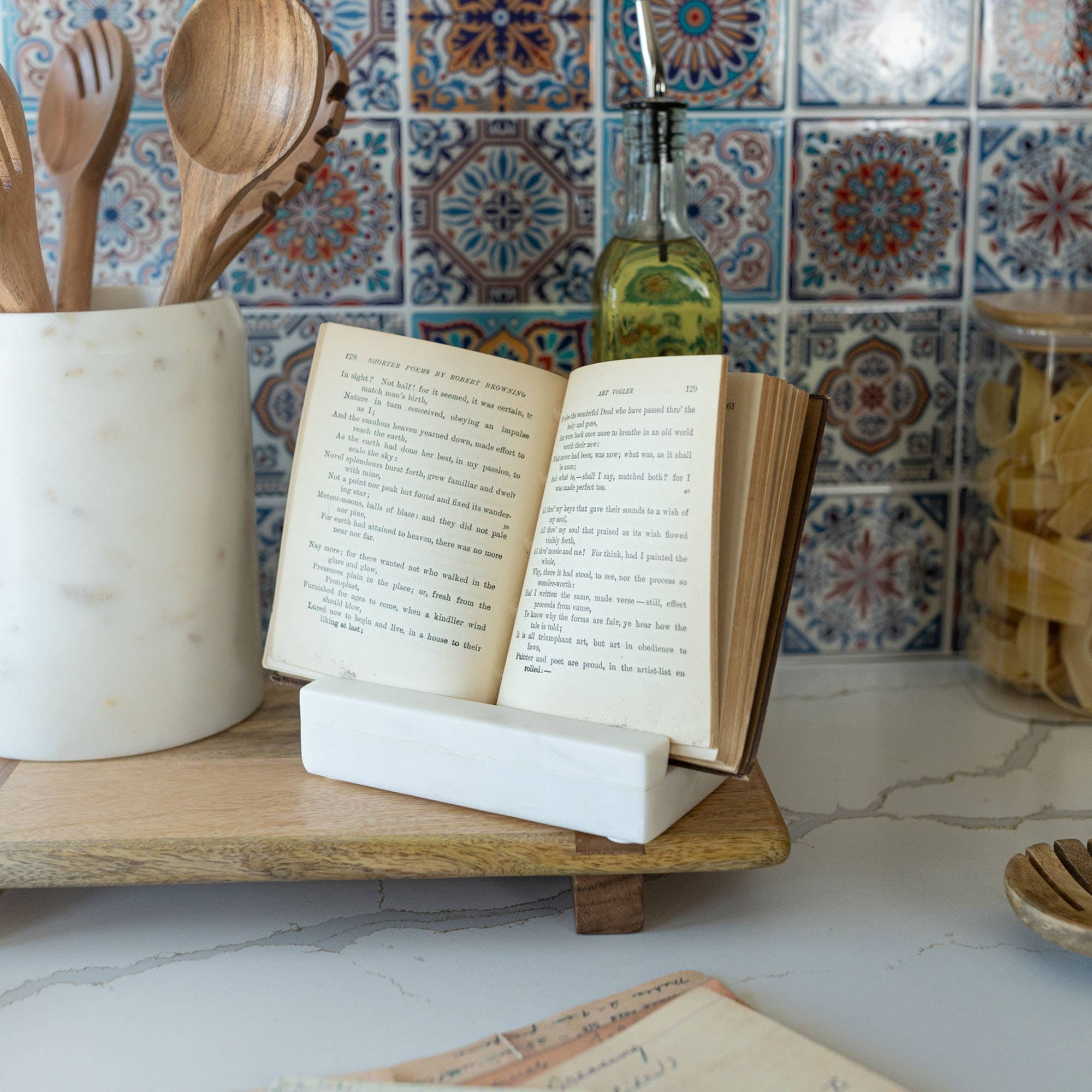 Marble Cook Book Holder